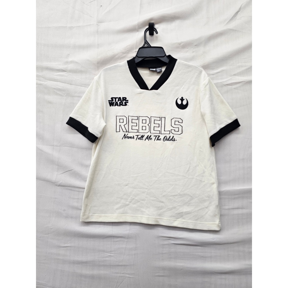 Star Wars Mens The Mandalorian Graphic T-Shirt White Cotton Casual Size Large